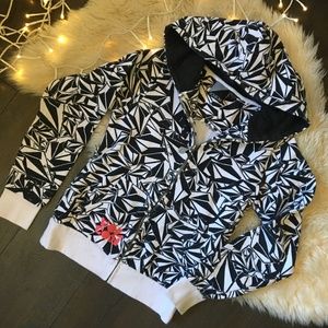 Volcom Stone Pattern Zip Up Hoodie
